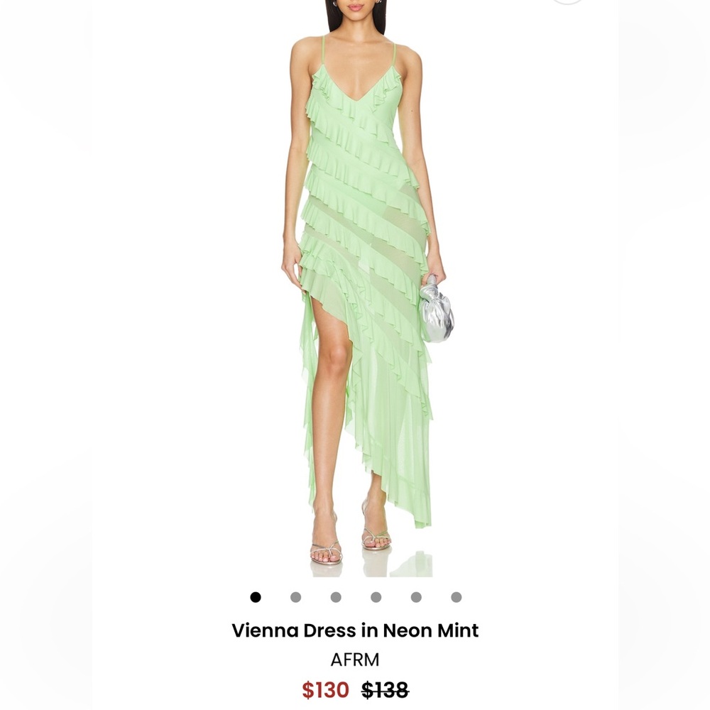 AFRM Vienna Asymmetrical Ruffle Dress
